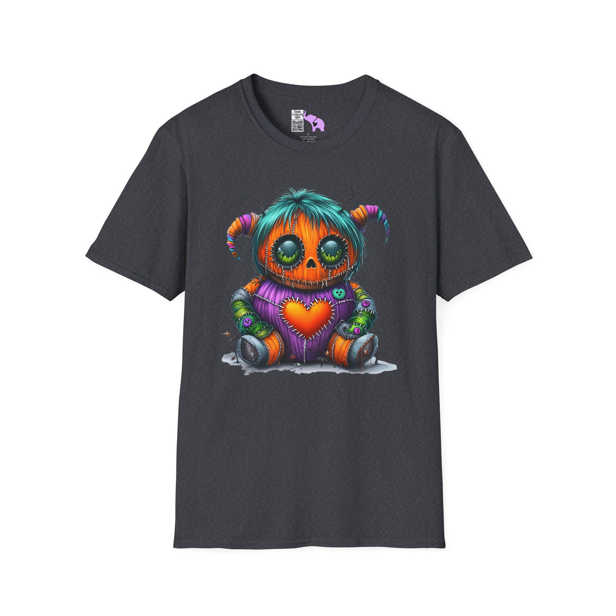Patchwork Pumpkin Heart Adult T-shirt