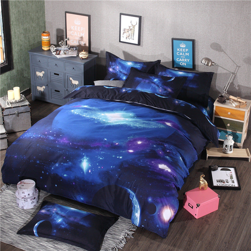 Starry Sky Print 4Pc Bedding Set