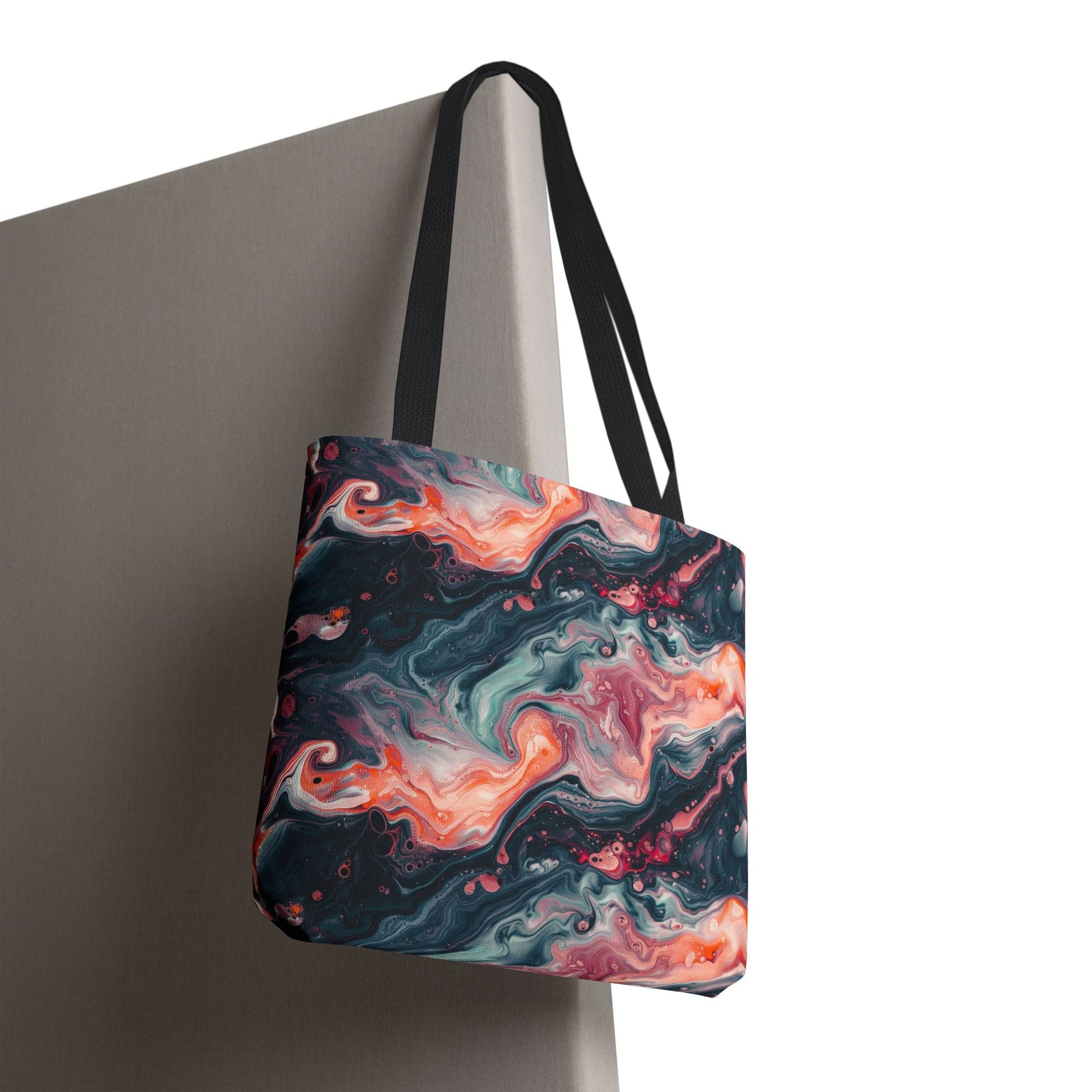 Pink Venom Marble Canvas Tote Bag