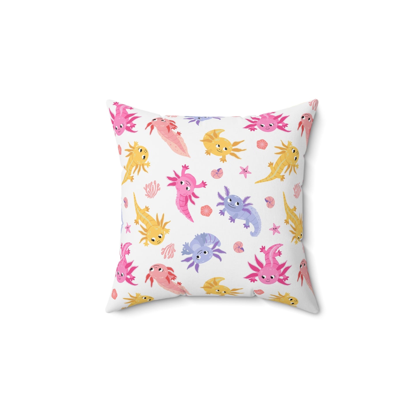 Axolotl Whimsy Throw Pillow