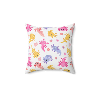 Axolotl Whimsy Throw Pillow