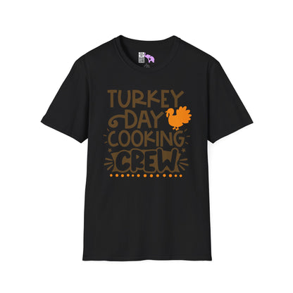 Turkey Day Cooking Crew Adult T-shirt