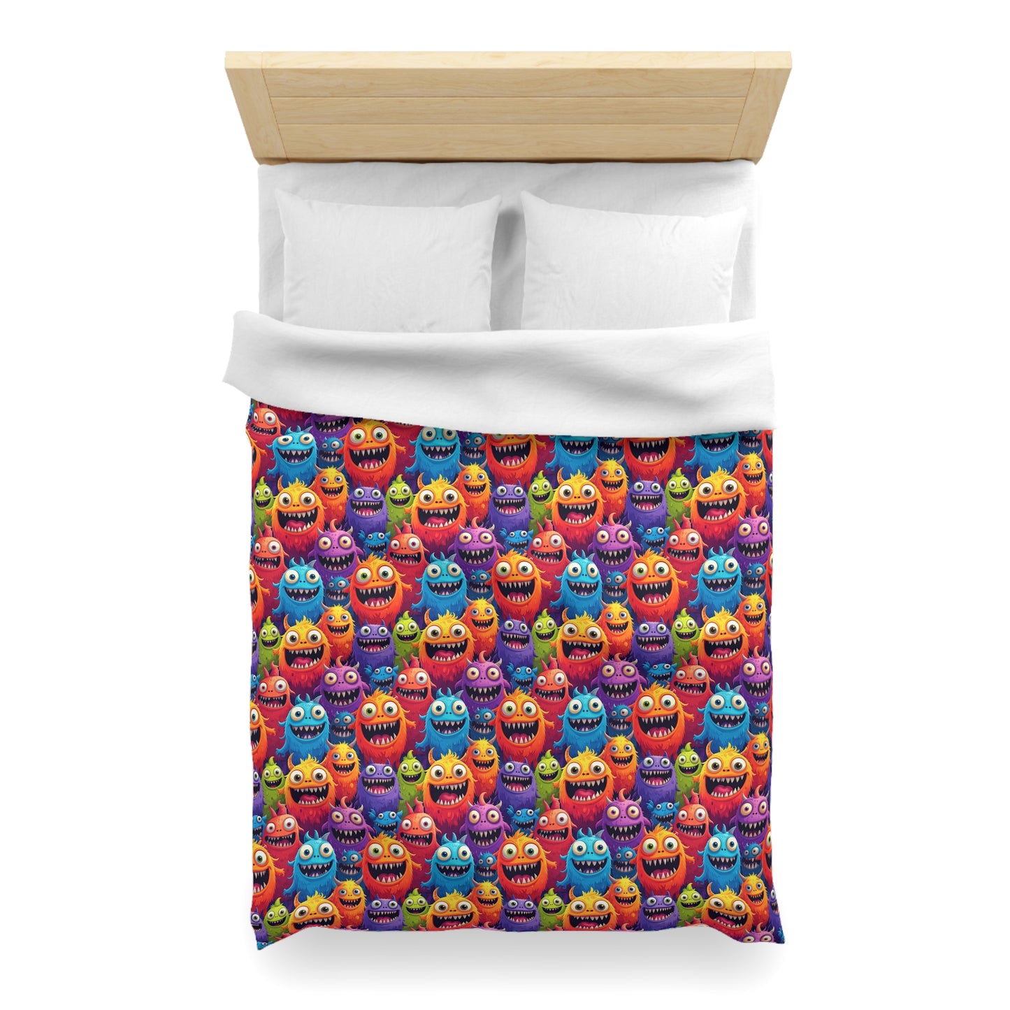 Happy Little Monsters Microfiber Duvet Cover