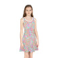 Tropical Sunset Palms Girls' Sleeveless Sundress