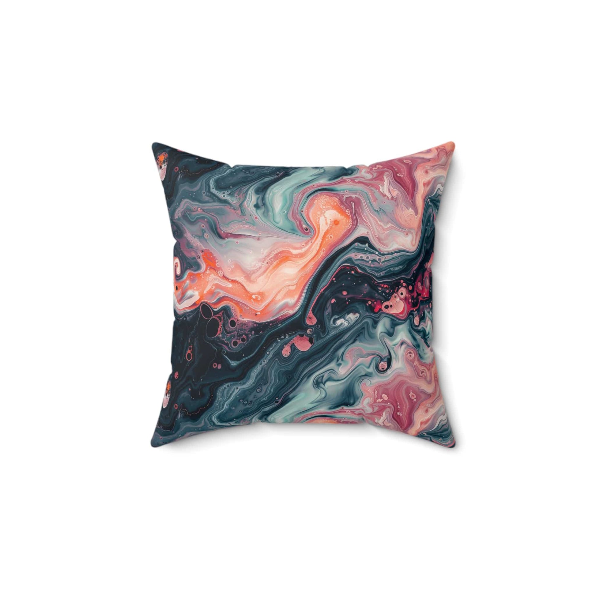 Pink Venom Marble Throw Pillow
