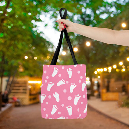 Baby Steps in Pink Canvas Tote Bag