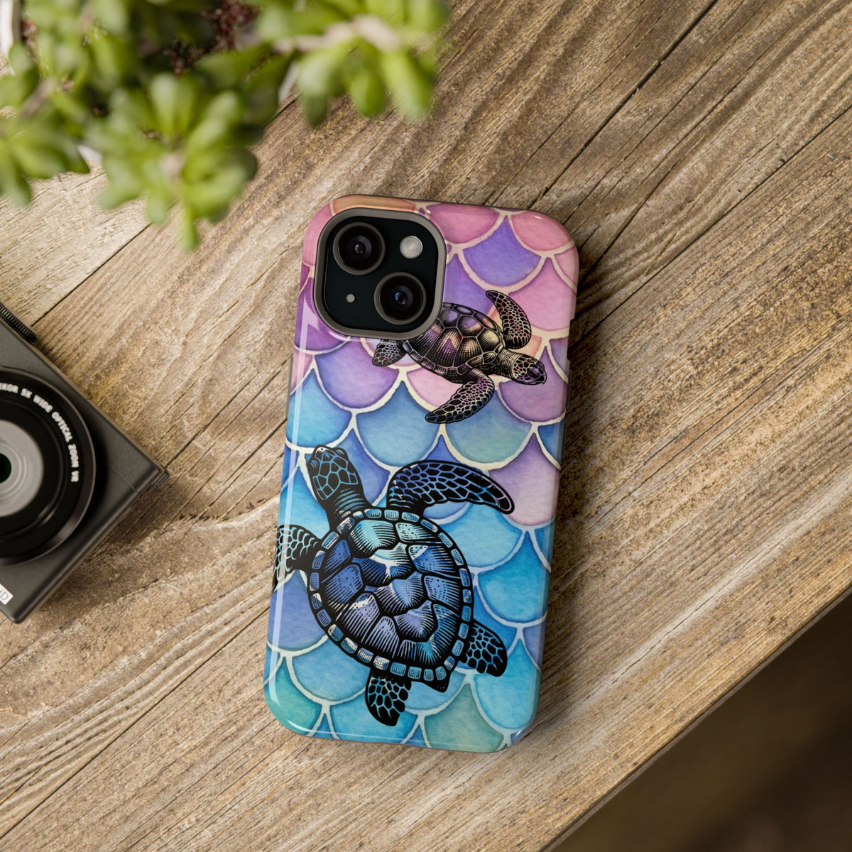 Sea Turtle Silhouette MagSafe® Compatible Tough Case for iPhone