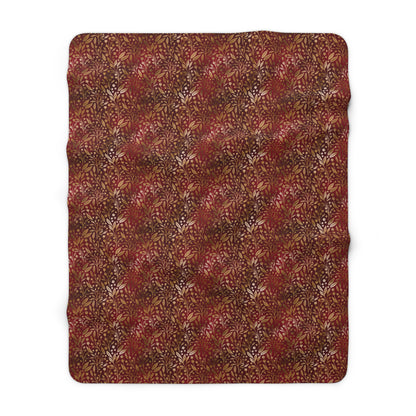 Royal Ember Blossoms Fleece Blanket