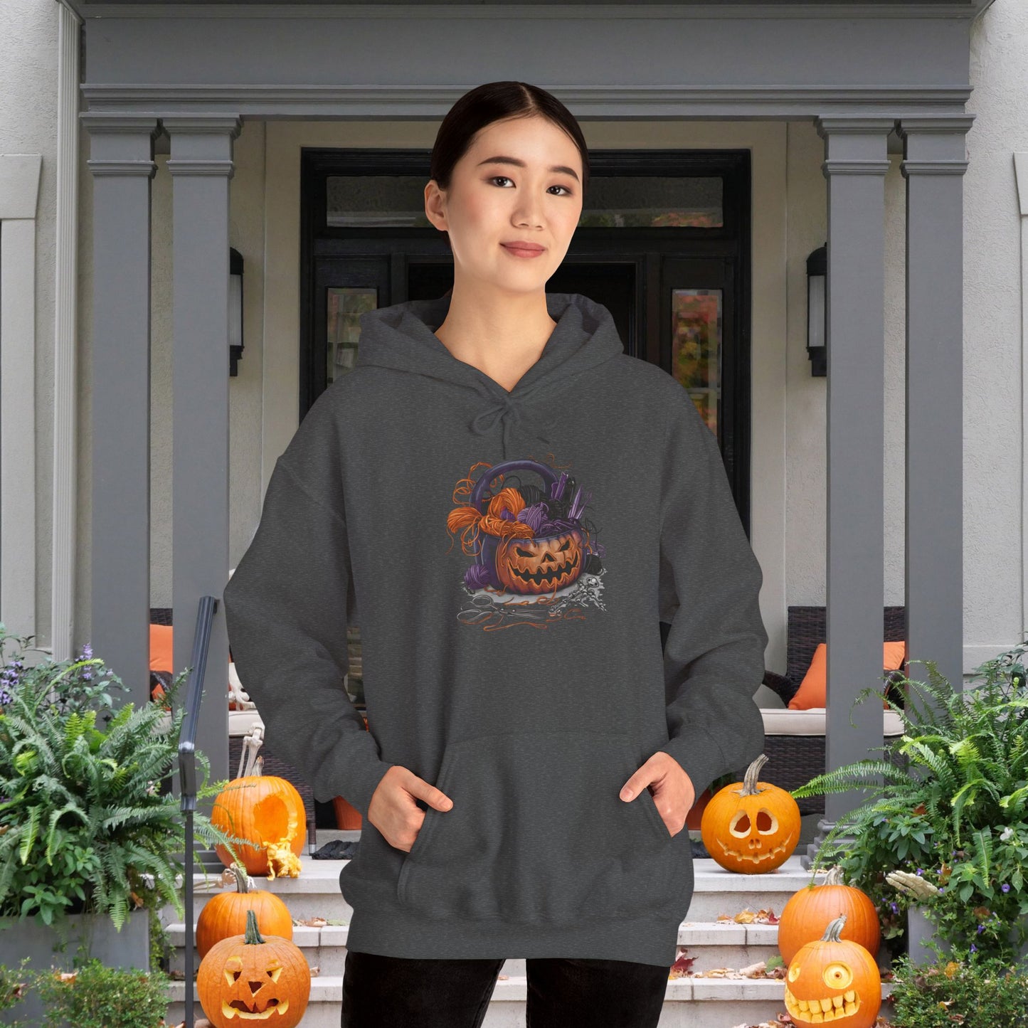 Pumpkin Yarn Basket Heavy Blend™ Hooded Sweatshirt