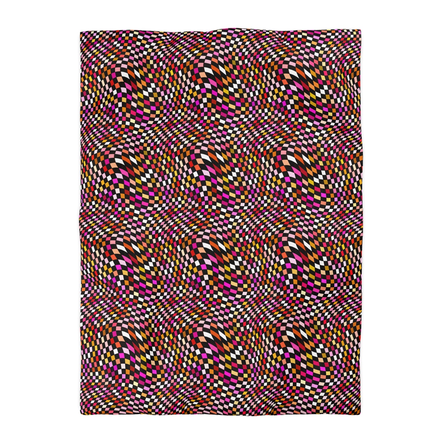 Warped Red Checkered Duvet Bedding Set
