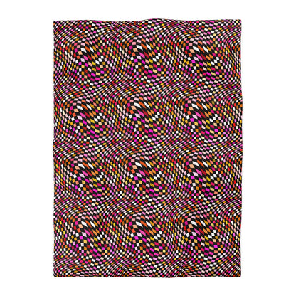 Warped Red Checkered Duvet Bedding Set