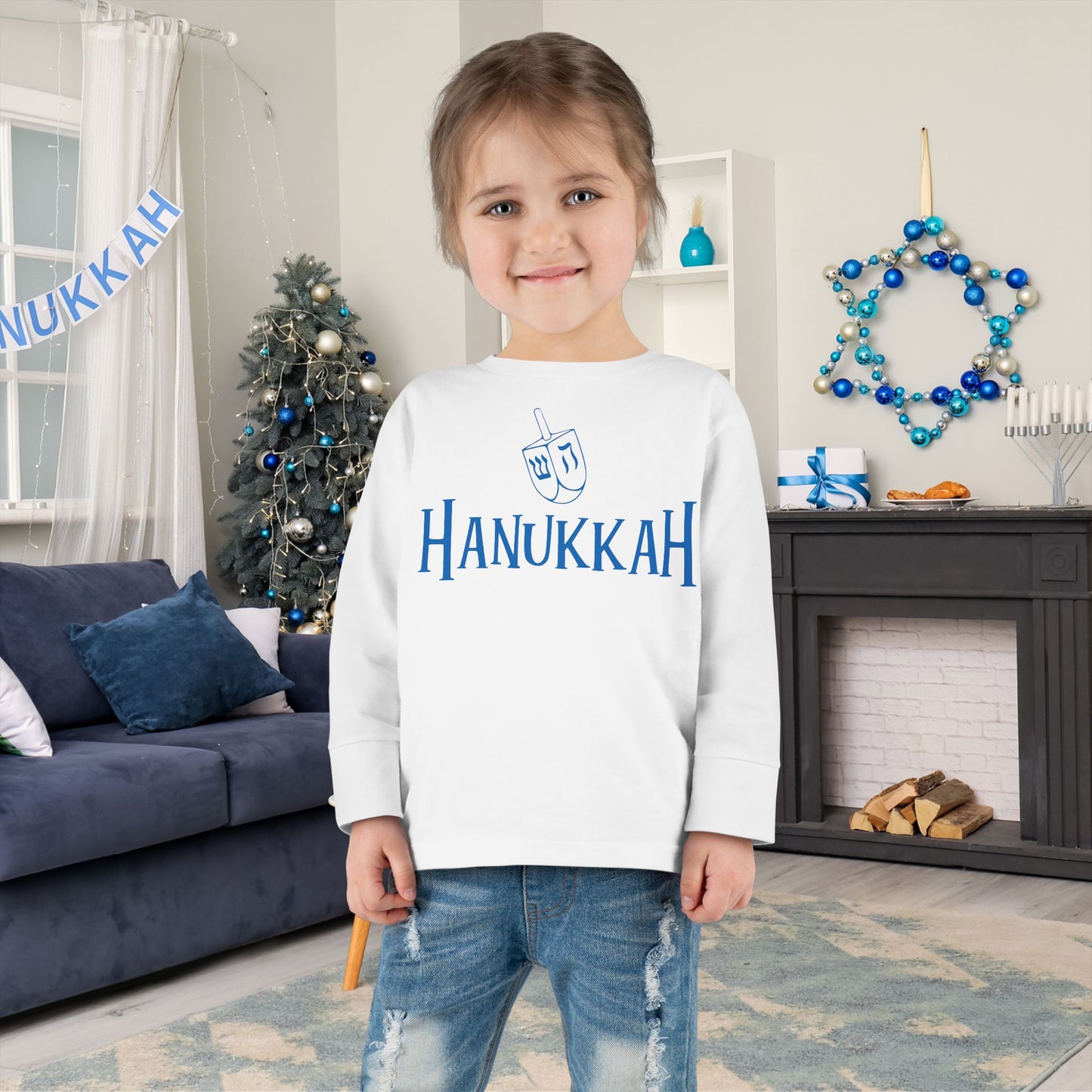 Hanukkah Toddler Long Sleeve Tee