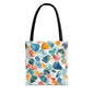 Watercolor Pebble Terrazzo Canvas Tote Bag