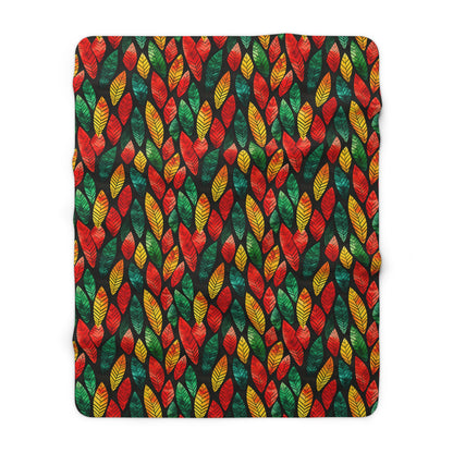 Festival Fire Sherpa Fleece Blanket