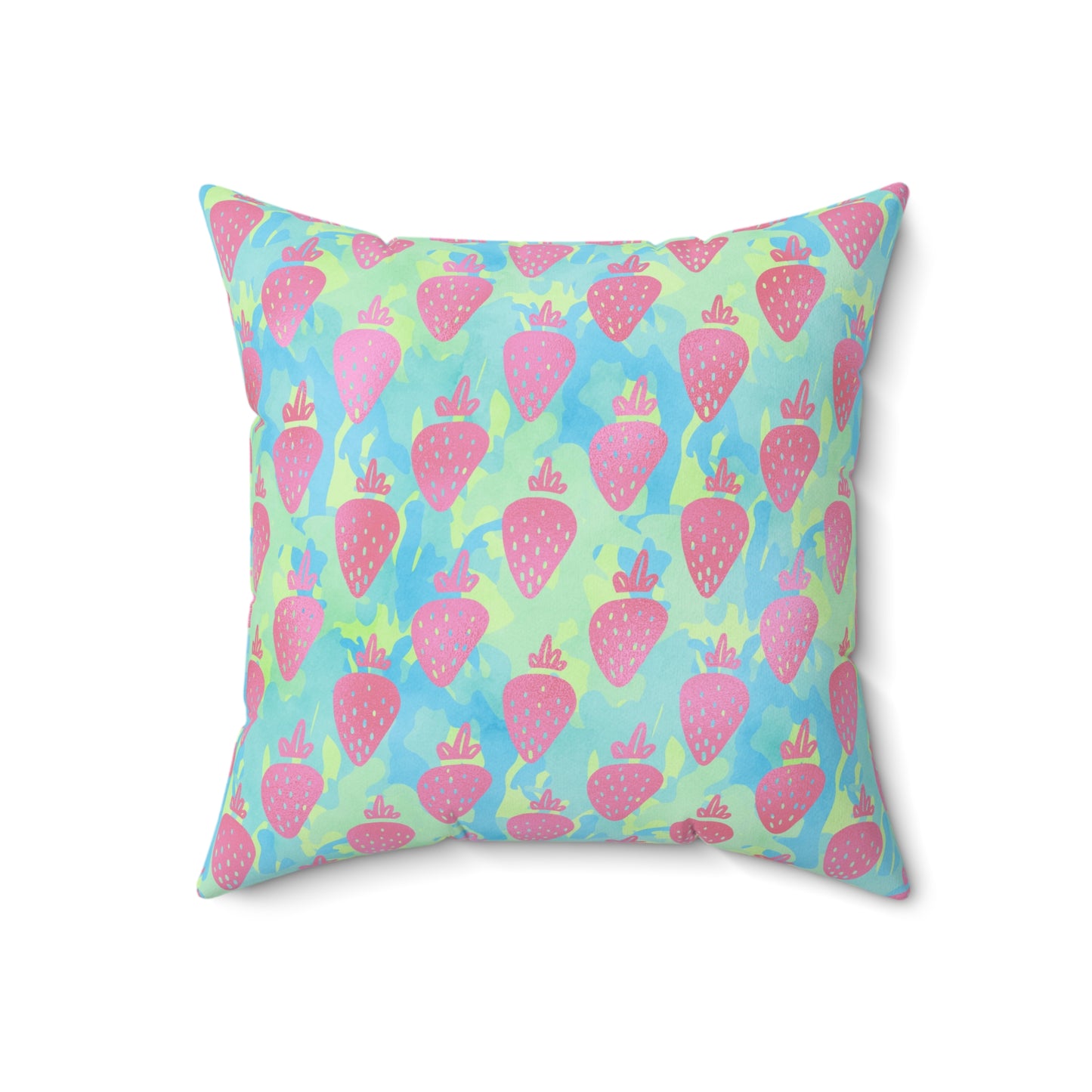 Strawberry Breeze Throw Pillow