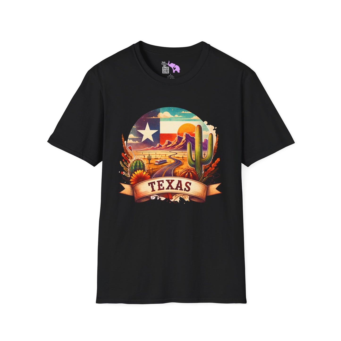 Texas Desert Roads Adult T-shirt