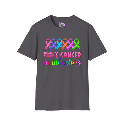 Fight Cancer in All Colors 4 Adult T-shirt