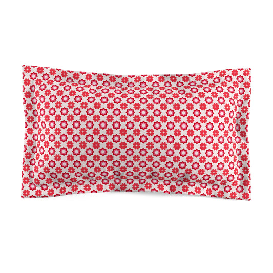 Scarlet Star Garden Pillow Sham