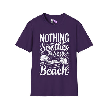 Nothing Soothes the Soul Like A Walk on the Beach Adult T-shirt