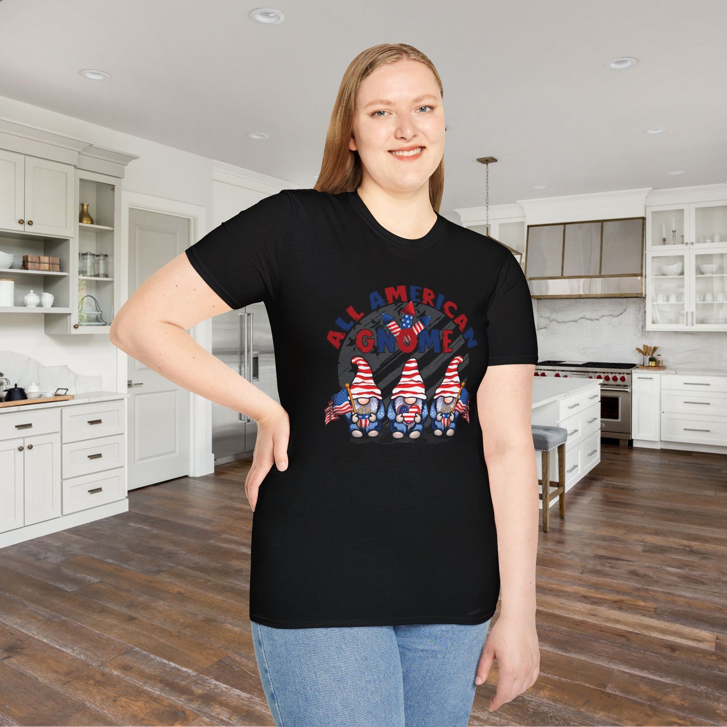 All American Gnome Adult T-shirt