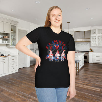 All American Gnome Adult T-shirt