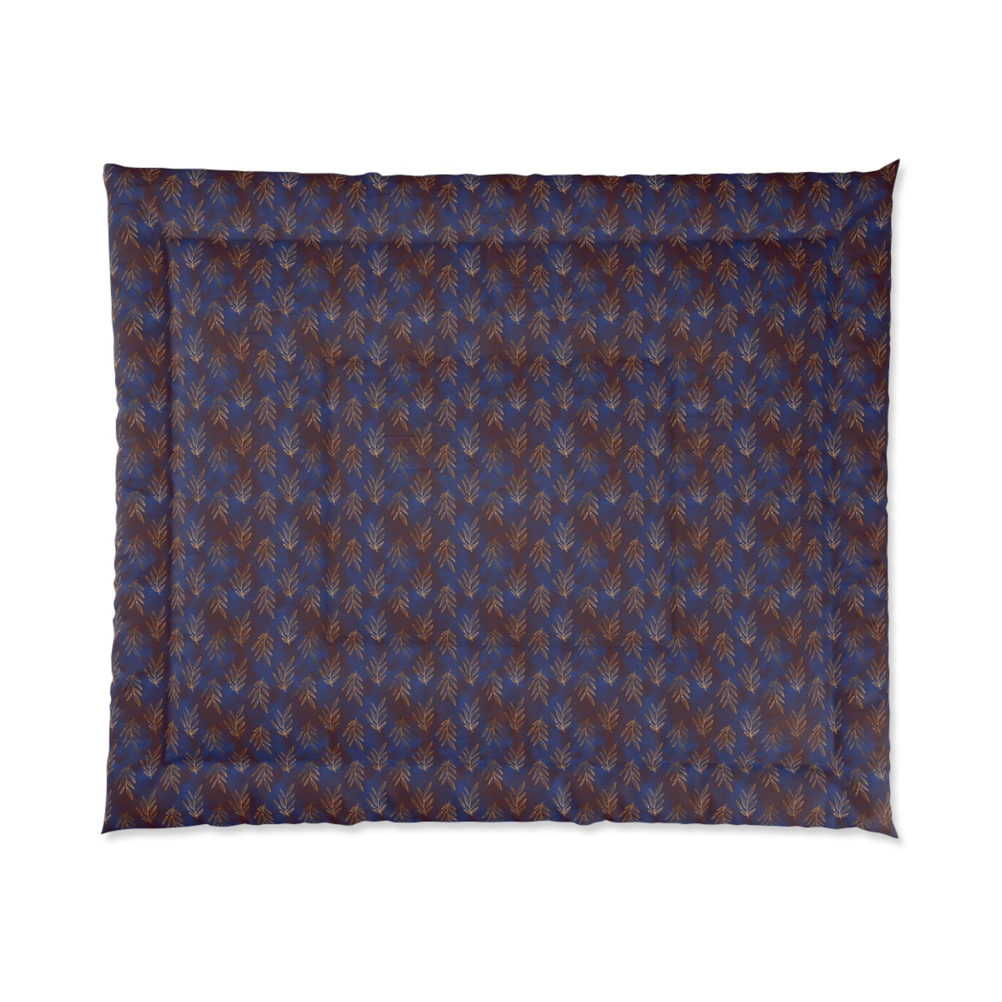 Midnight Gilded Leaves Comforter