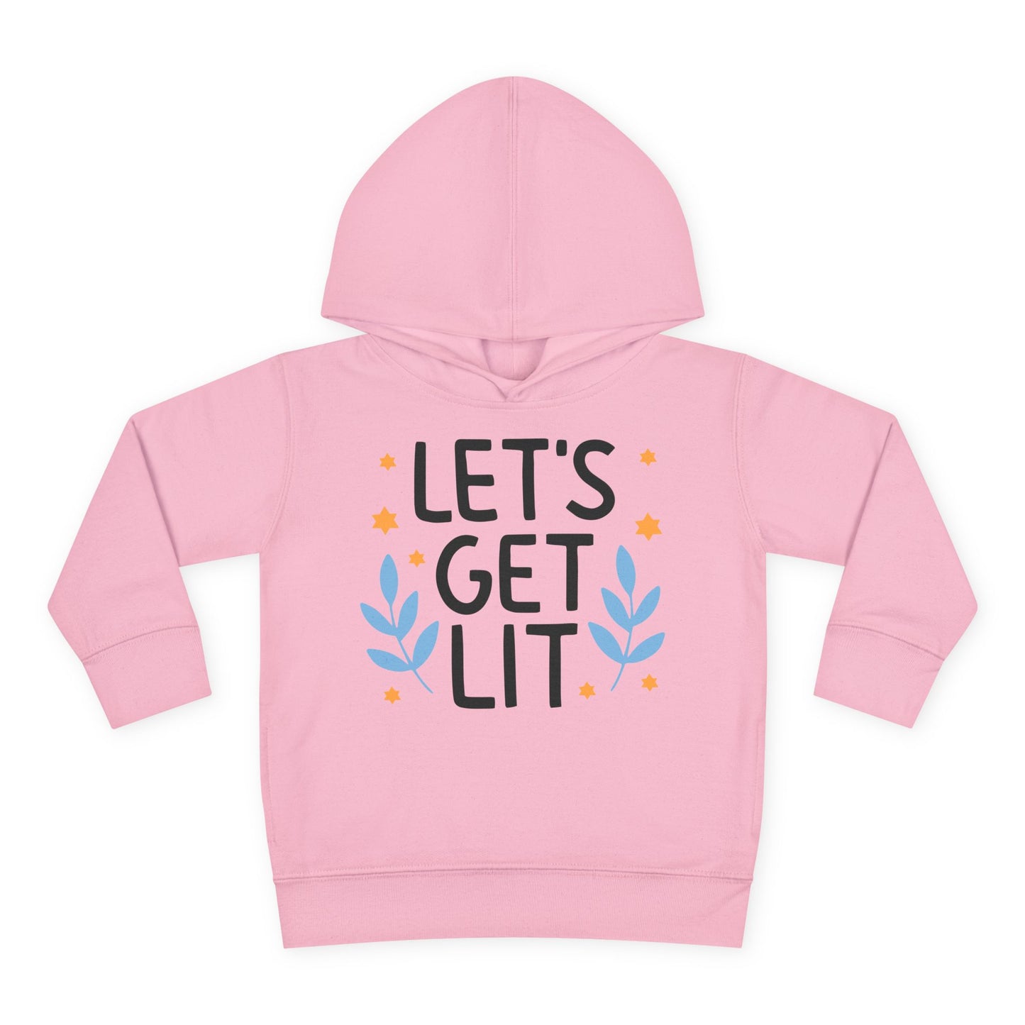 Hanukkah Let's Get Lit Toddler Pullover Fleece Hoodie
