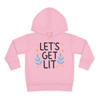 Hanukkah Let's Get Lit Toddler Pullover Fleece Hoodie
