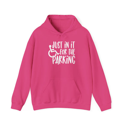 Just In It For The Parking (Wheelchair User) Adult Heavy Blend™ Hoodie