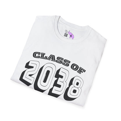 Class of 2038 Unisex Tshirt for 2025/26 Kindergarteners