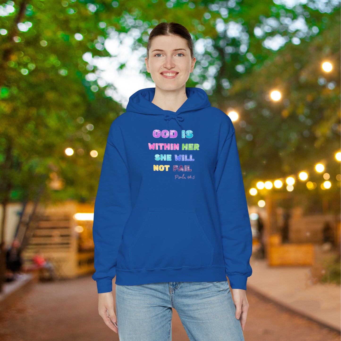 God Is Within Her She Will Not Fail Heavy Blend™ Hooded Sweatshirt