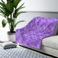 Lavender Peony Symphony Fleece Blanket