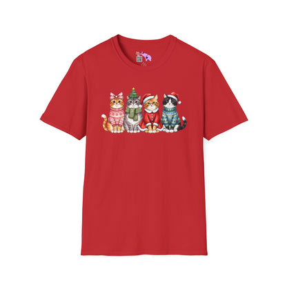 Meowy Christmas Crew Adult T-shirt