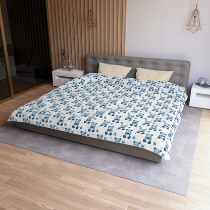 Blue Bear Hugs Microfiber Duvet Cover