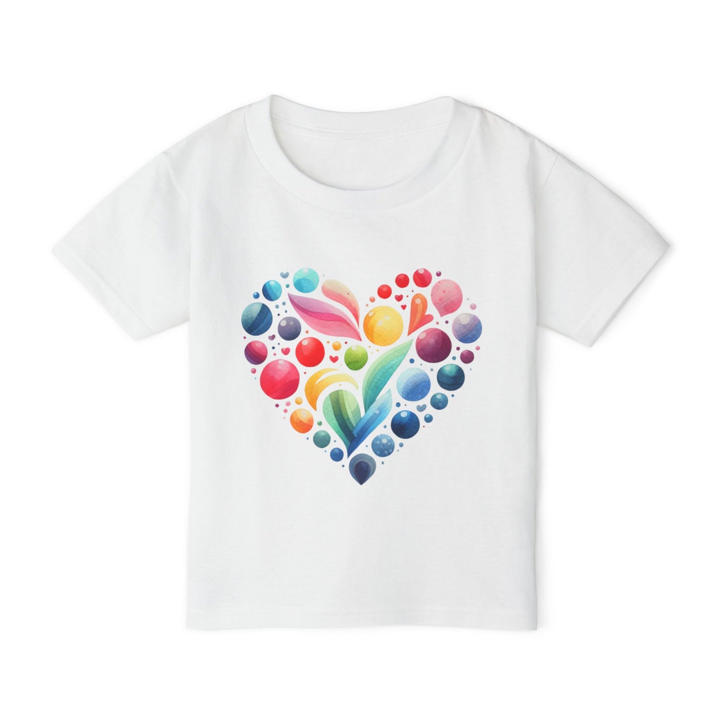 Color Pop Heart Heavy Cotton™ Toddler T-shirt