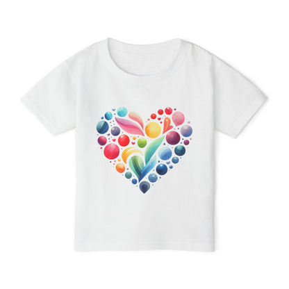 Color Pop Heart Heavy Cotton™ Toddler T-shirt