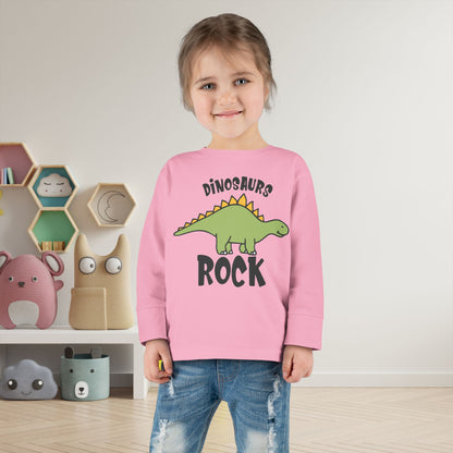 Dinosaurs Rock Toddler Long Sleeve Tee