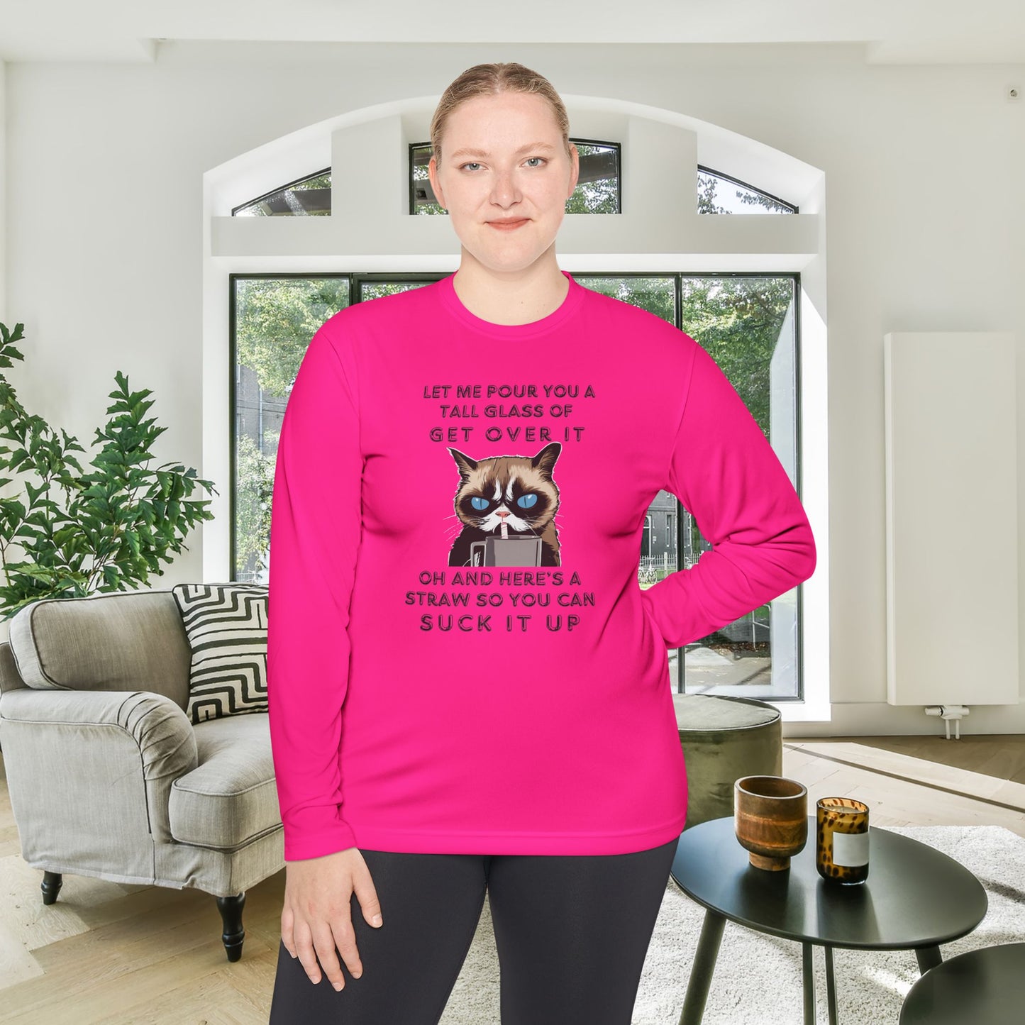 Let Me Pour You A Tall Glass of Get Over It... Unisex Lightweight Long Sleeve Tee