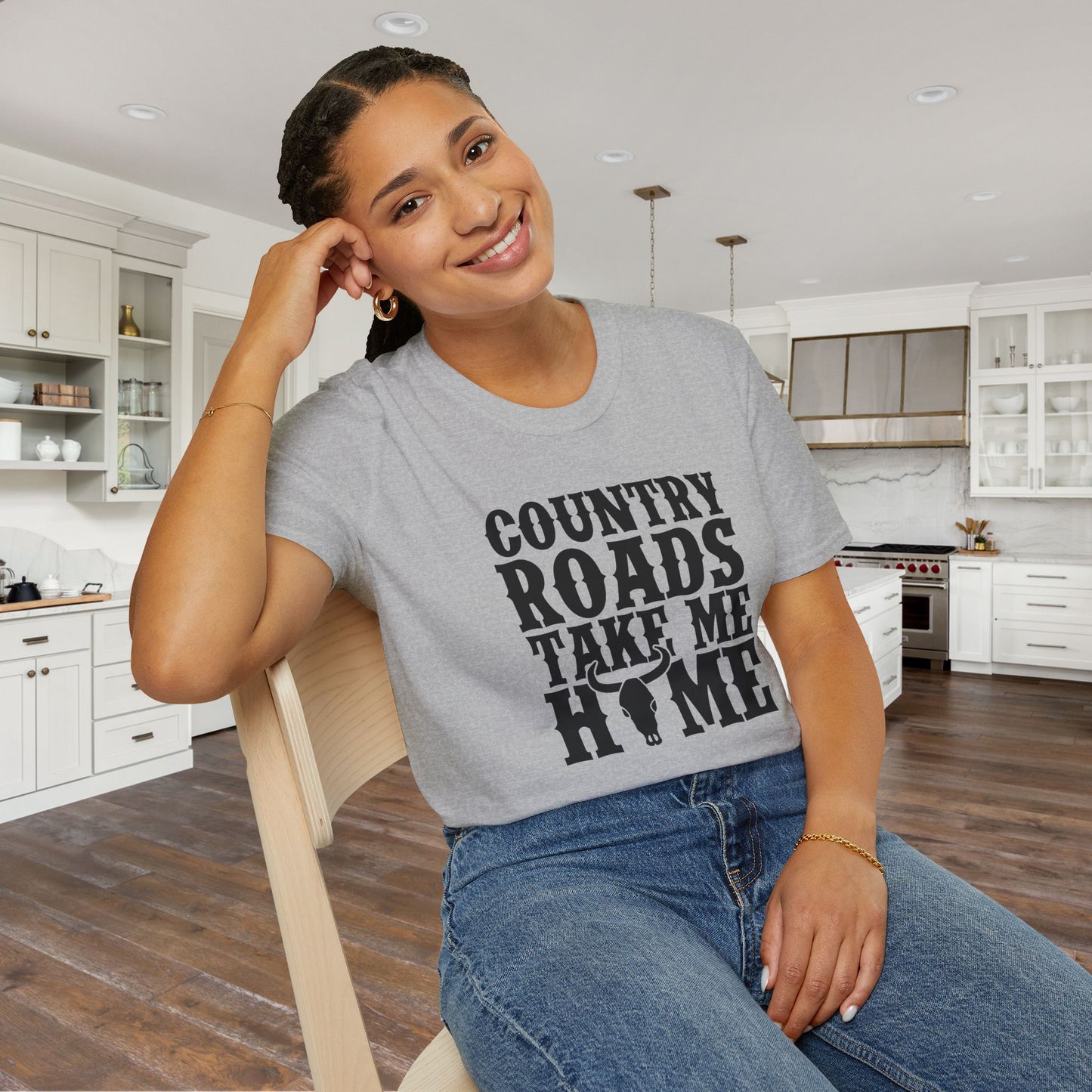 Country Roads Take Me Home Adult T-shirt