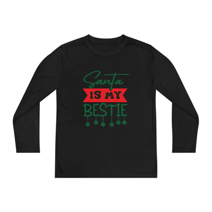 Santa Is My Bestie Youth Long Sleeve Tee