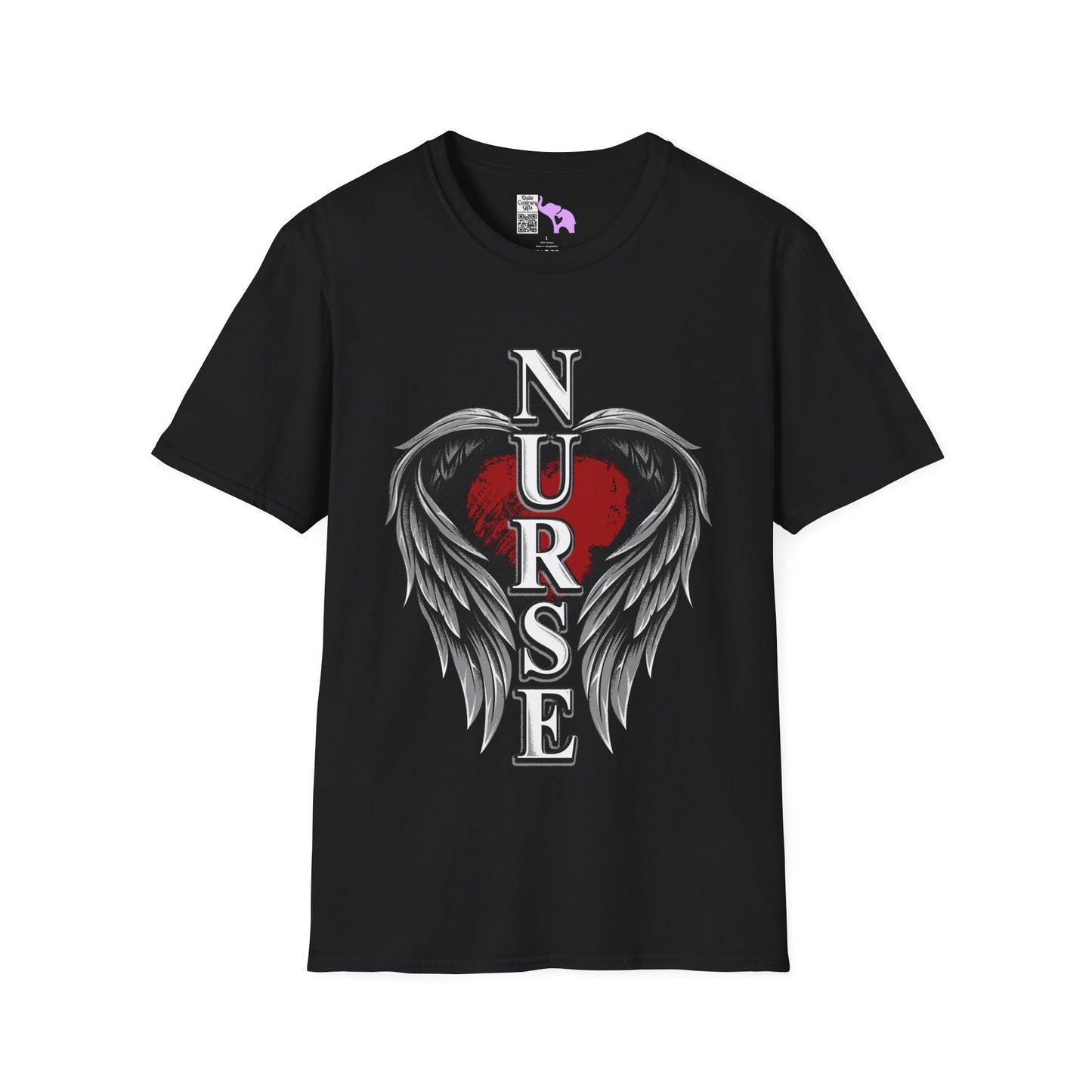 Nurse Heart & Angel Wings Adult T-shirt