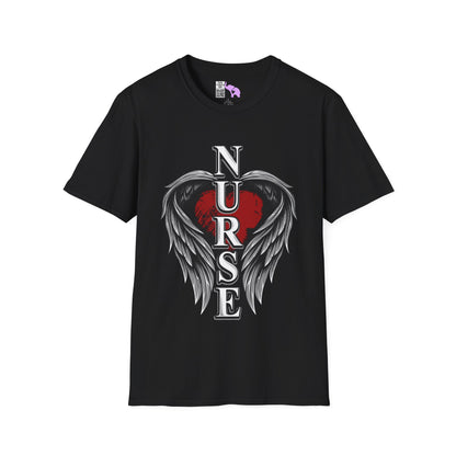 Nurse Heart & Angel Wings Adult T-shirt