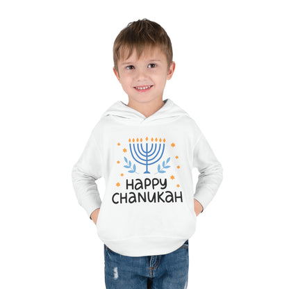 Happy Chanukah Toddler Pullover Fleece Hoodie