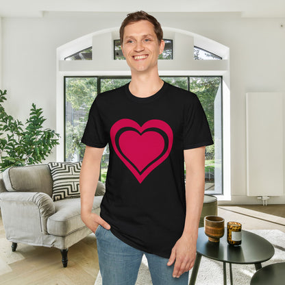 Heart Outline Adult T-shirt