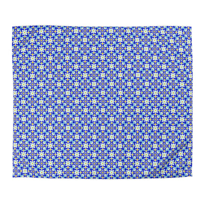 Blue Horizon Mosaic Microfiber Duvet Cover