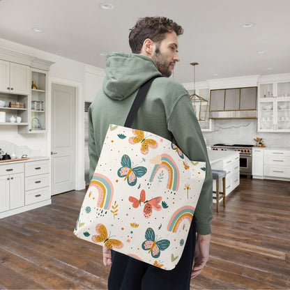 Whispering Wings & Rainbows Canvas Tote Bag