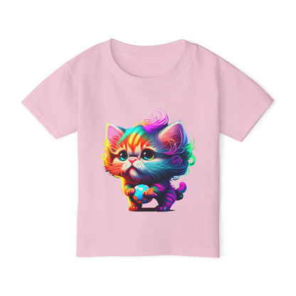Cute Colorful Kitten Heavy Cotton™ Toddler T-shirt