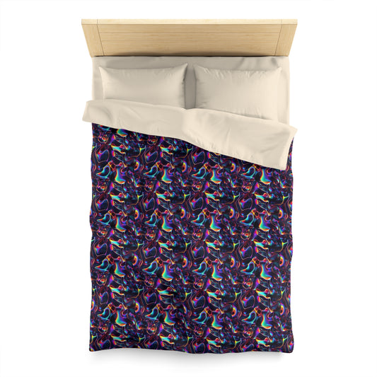 Holographic Mirage Microfiber Duvet Cover