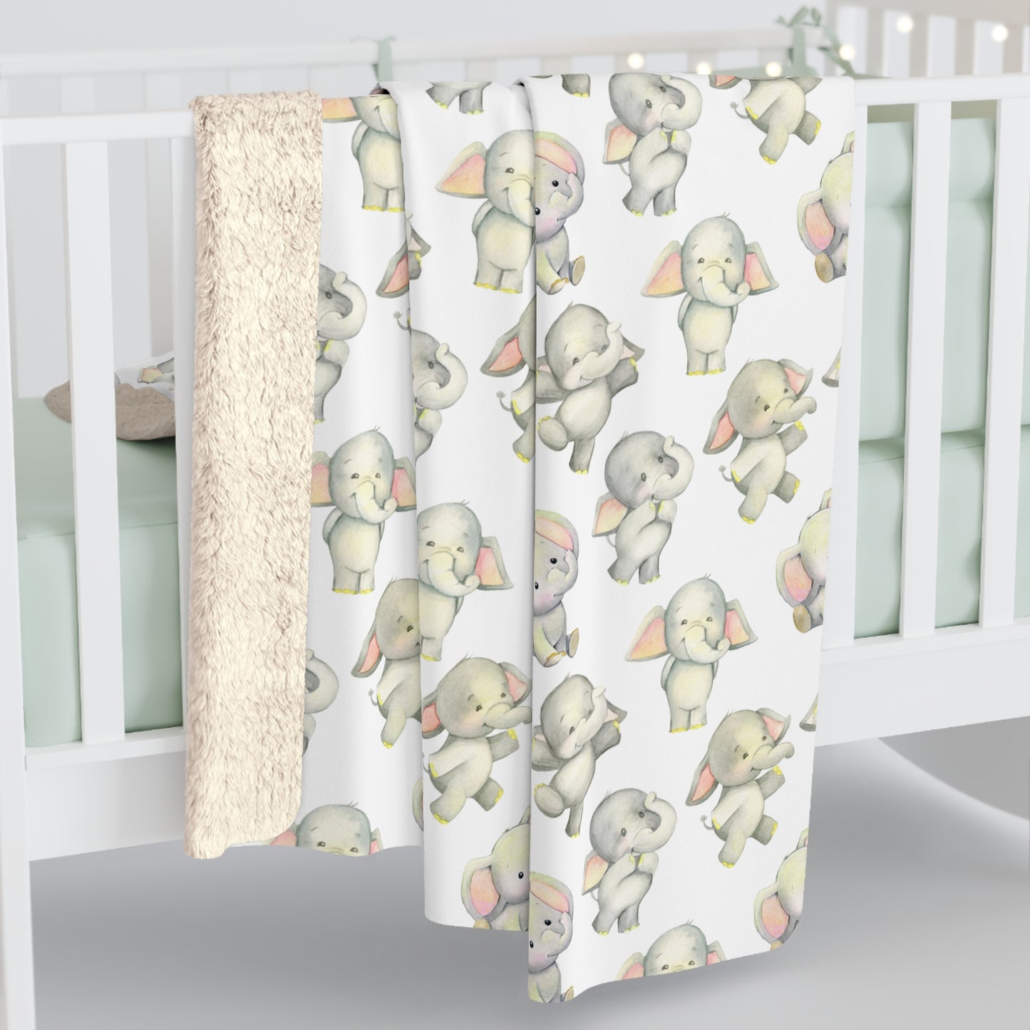 Dancing Elephants Fleece Blanket