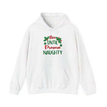 Nice Until Proven Naughty Adult Heavy Blend™ Hooded Sweatshirt